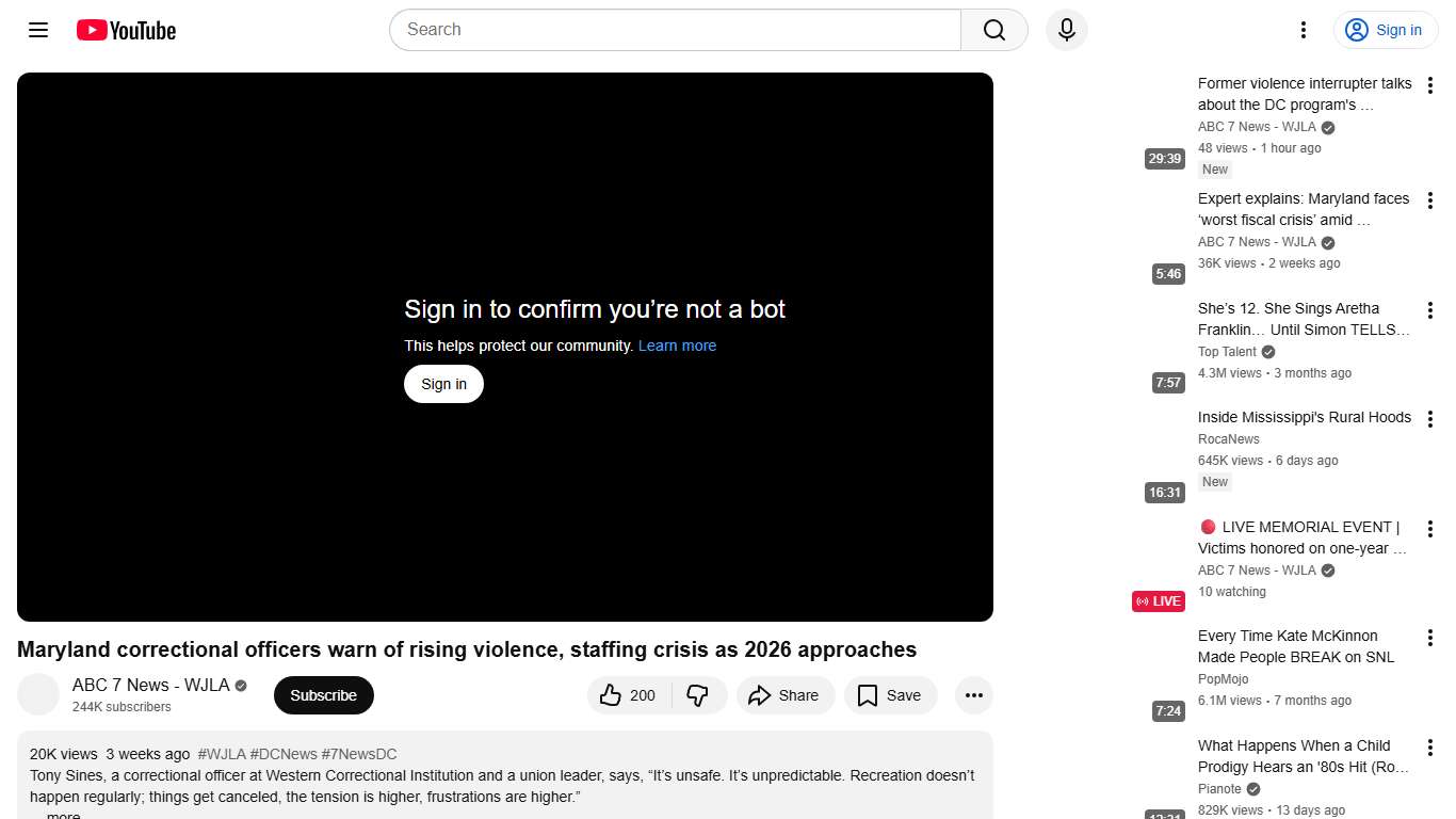 Maryland correctional officers warn of rising violence, staffing crisis as 2026 approaches - YouTube